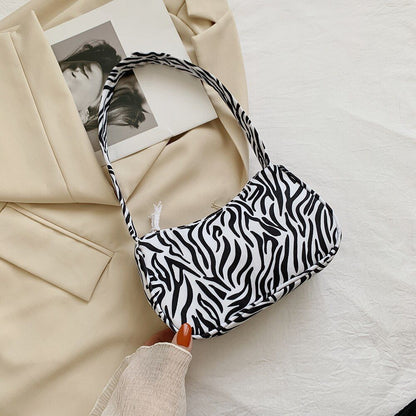Animal Pattern Canvas Shoulder Bag Vintage Small Purse Square Handbag 22*14*8 CM