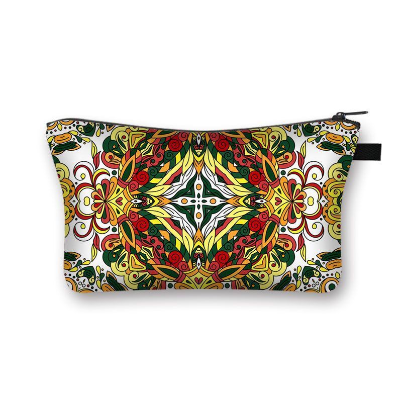 Vintage Pattern Multifunctional Cosmetic Bags Organizer Gothic Wallet Polyester