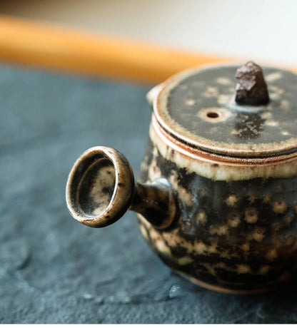 Fingertip Teapot Mini Teapot Kiln Glazed Rough Pottery Creative Handmade Tea Set