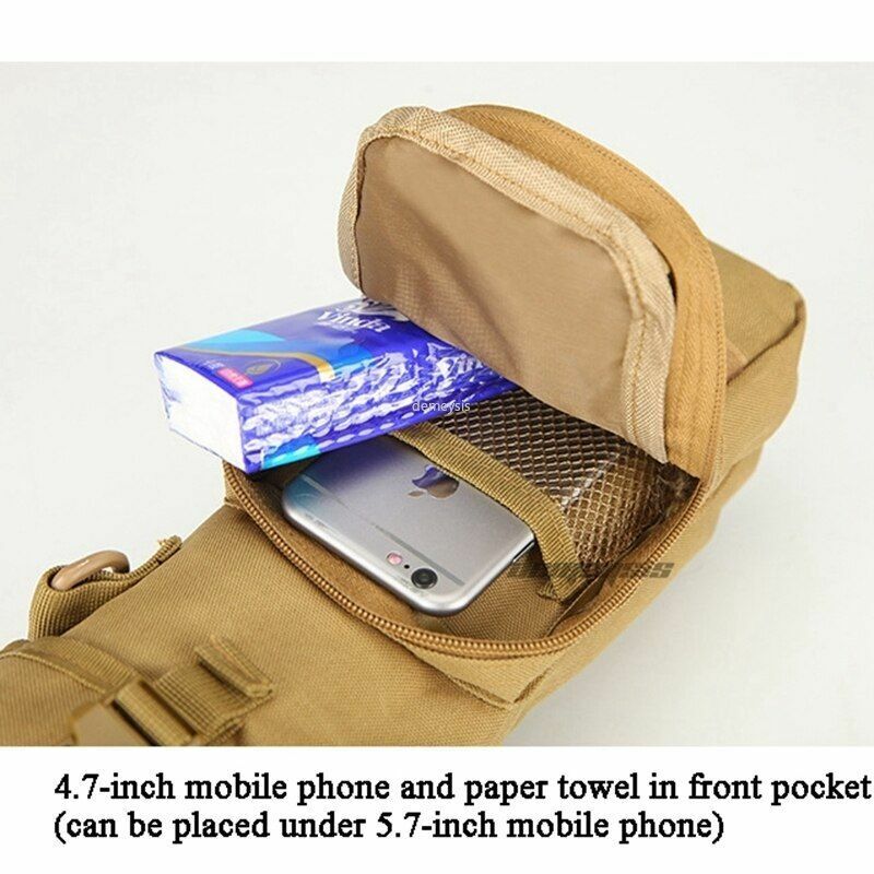 Water Bottle Pouch Nylon Outdoor Military Travel Kettle Bag Shoulder Strap Green