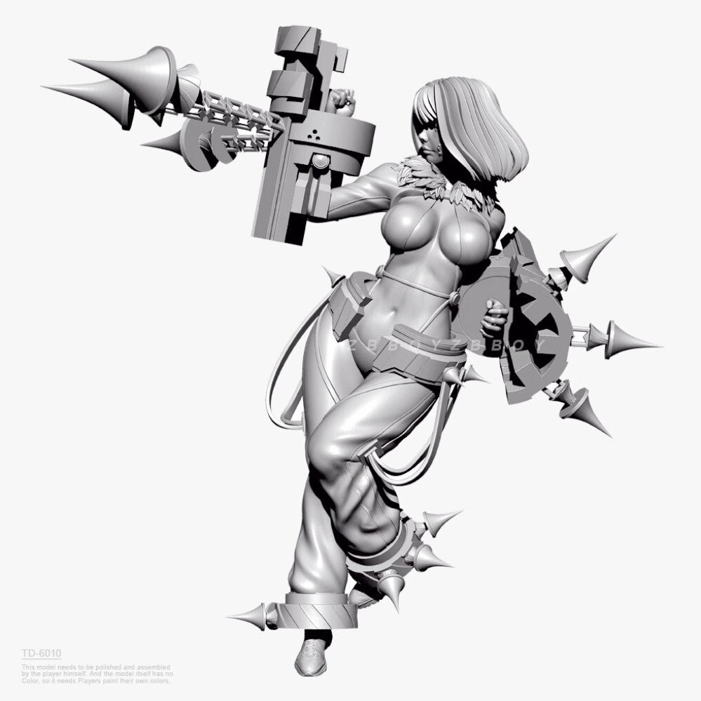 1/24 resin figure model kit Xiao Suo Ai Female Warrior Unassembled Unpainted
