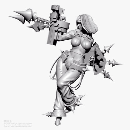 1/24 resin figure model kit Xiao Suo Ai Female Warrior Unassembled Unpainted