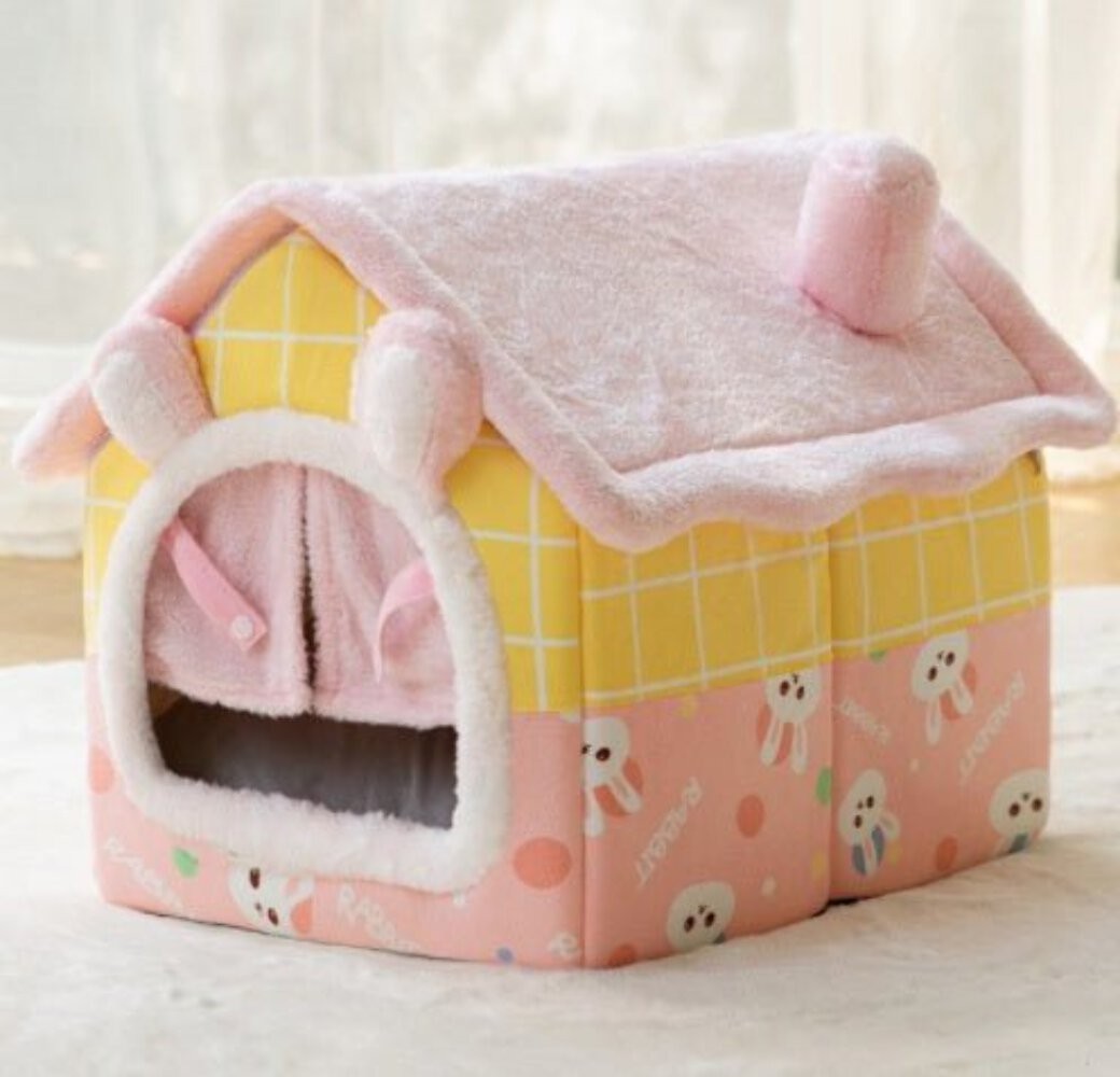 Sleep Kennel Pet Nest Warm Removable Cave Bed