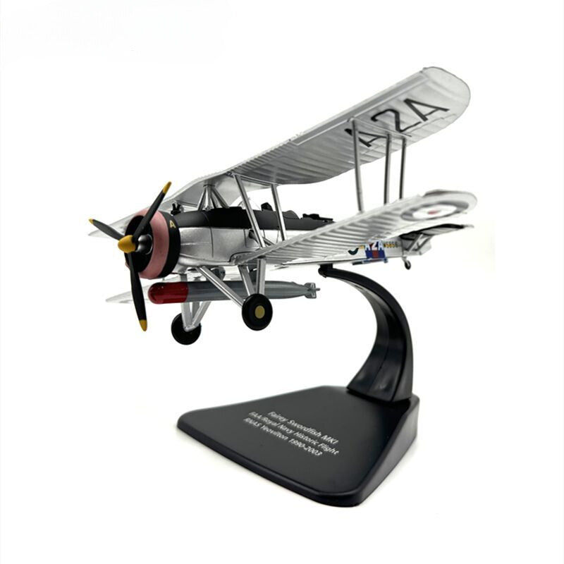 1/72 Swordfish Biplane WWII Fighter Alloy Model Aircraft Collectible