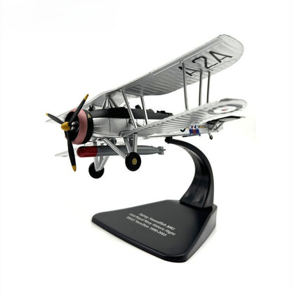 1/72 Swordfish Biplane WWII Fighter Alloy Model Aircraft Collectible