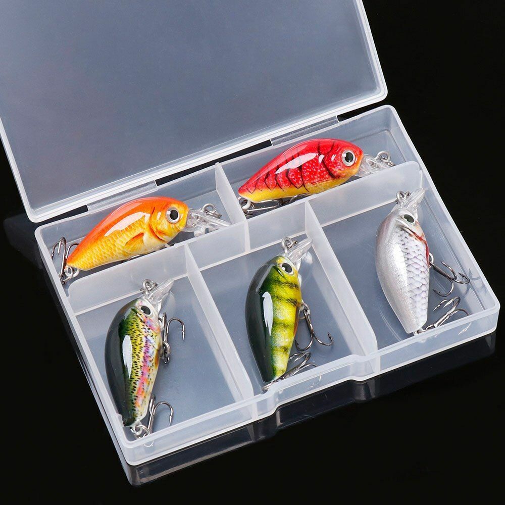 5Pcs/Lot Mini Crankbait 36mm 3.6g Fishing Lure Set Topwater Artificial Hard Bait