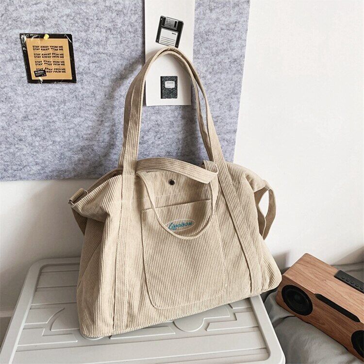 Winter Teenager Textile Bag Fabric School Book Laptop Pouch Side Bag