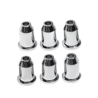 6PCS Guitar Through Body Ferrules Replacement Metal String Bushing For Electric