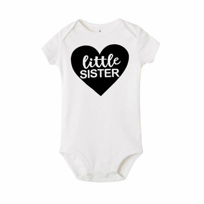 Matching Clothes Big/little Sisters Newborn Infant Short Sleeve T-shirts Outfit