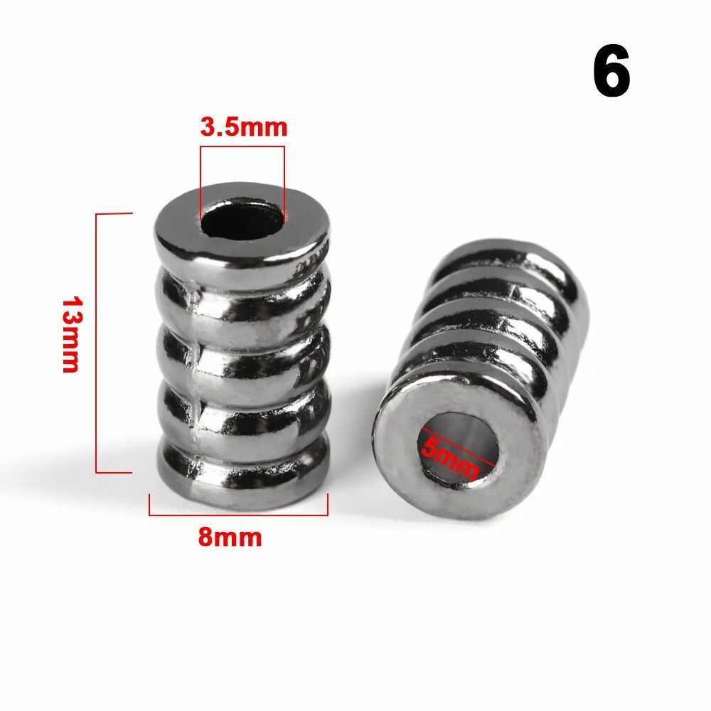 10pcs Metal Charms Buckles Paracord Beads Bracelet Survival Tool Knife Wristband