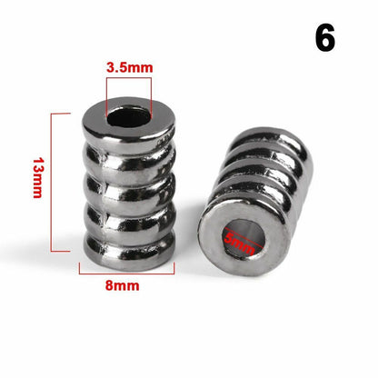 10pcs Metal Charms Buckles Paracord Beads Bracelet Survival Tool Knife Wristband