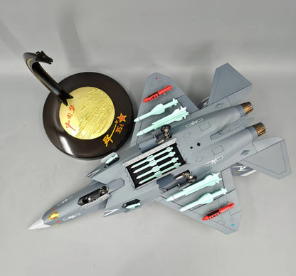 1:24 59CM J-35 Carrier-based Fighter Jet Plane Diecast Military Aircraft Model