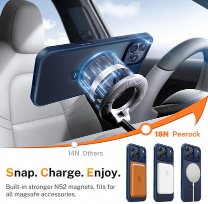 For Iphone 17 Pro Case: with 360° Spin Magnetic Stand, Camera Control Button, Fi