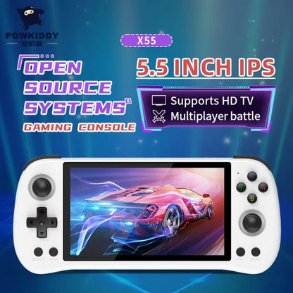 Powkiddy X55 64GB -256GB SD : Retro Handheld Game Console 5.5 inch Screen