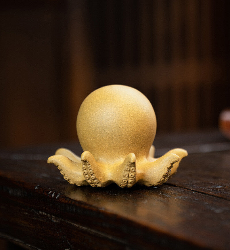 Lovely Octopus Statue Yixing Zisha Duan Clay Tea Pet Mascot Table Decoration New