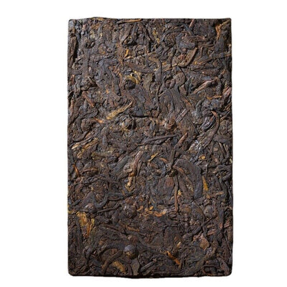 250g Puerh Ripe Tea Brick Amber Gold Brick Menghai Ancient Tree Tea 8.8OZ
