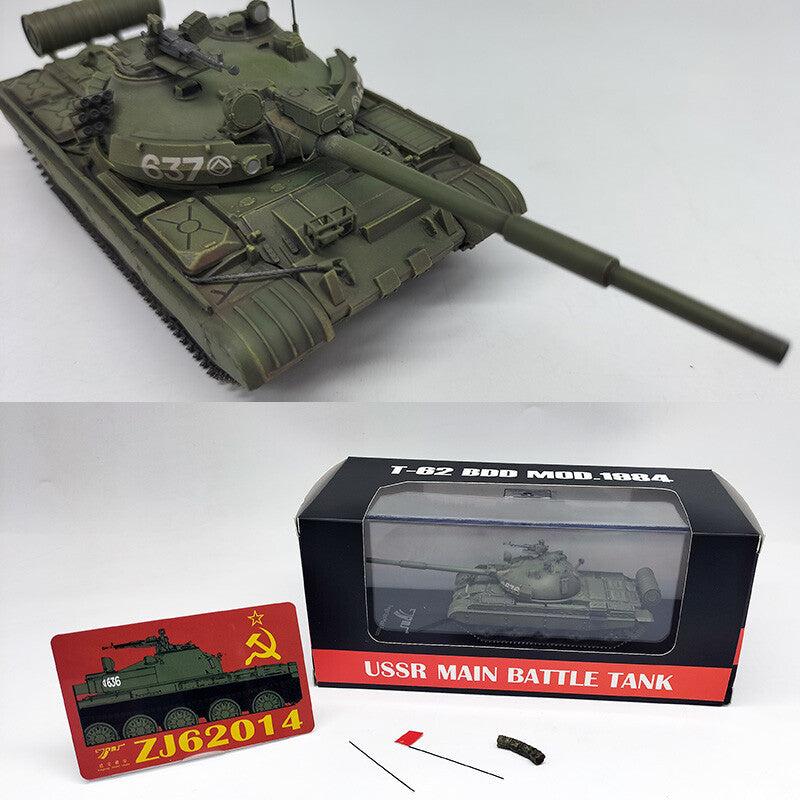 1/72 Scale Homemade Soviet T62BDD Main Battle Tank Far East Green Finished Model