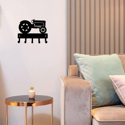 Farm Tractor #12 Key Rack Hanger - 6 inch/9 inch Wide Metal Wall Art