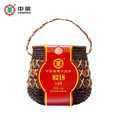 8218 Wuzhou Liu Pao Tea Jiao Cang LiuBao Cha Aged Black Dark Tea Basket 500g