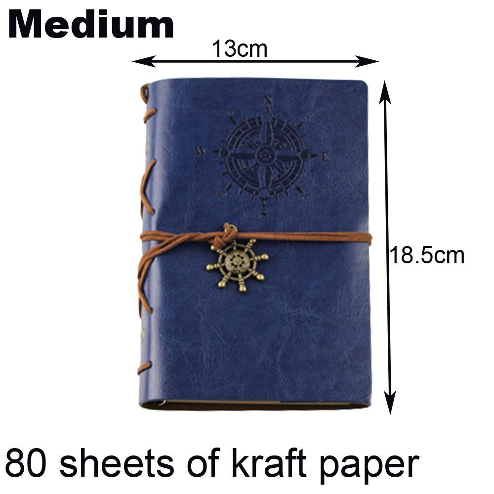 Photo Album 30 Sheet Vintage Leather Scrapbooking Book Refillable Page 21.5x17cm