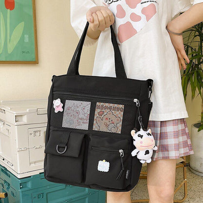 Large Capacity Shoulder Bag Fashionable Students Shoulder Bag Nylon Waterproof