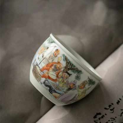 China Eight Immortals Teacup Ceramic Antique Cup Beautiful Teacup Teacup Cup Tea