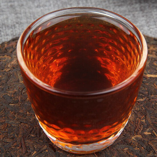 Fermented Pu er Tea Cake Ripe Puerh Qizi Cake Menghai in early spring 357g/12.59oz