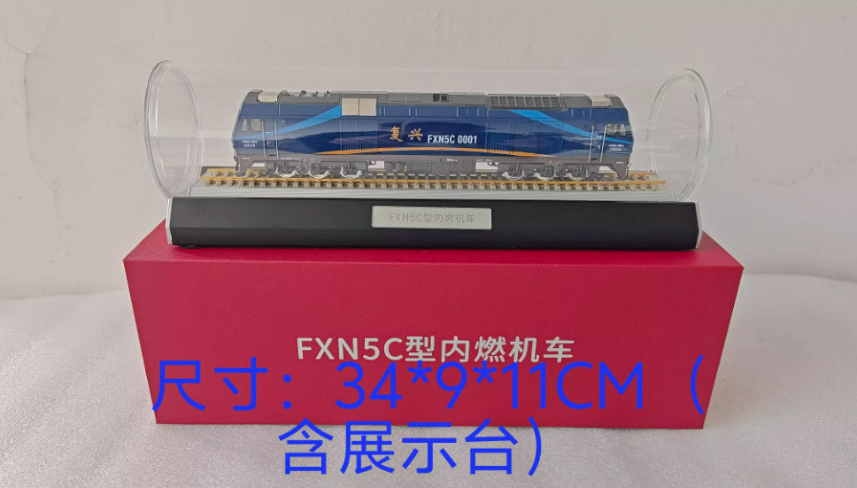 1:87 34CM FXN5C Diesel Locomotive Diecast Train Passenger Car Model Collection