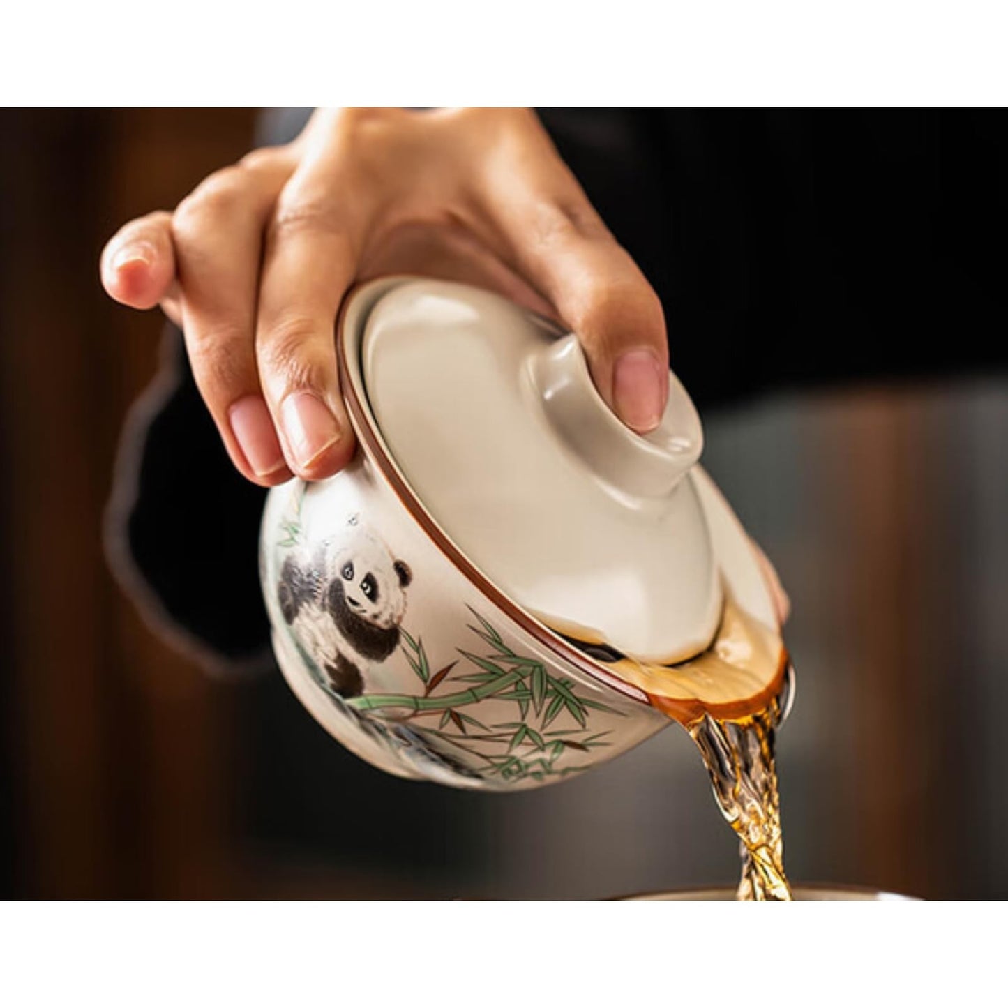 Ruyao Ceramics Chinese Gaiwan Teacup 120ml 4oz Cute Kungfu Tea Set