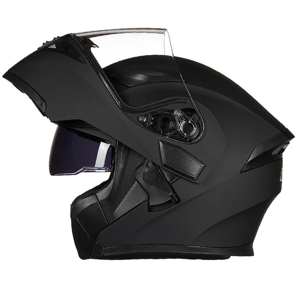 Motorcycle Helmet With Bluetooth Headset Modular Flip Up Full Face Helmets DOT