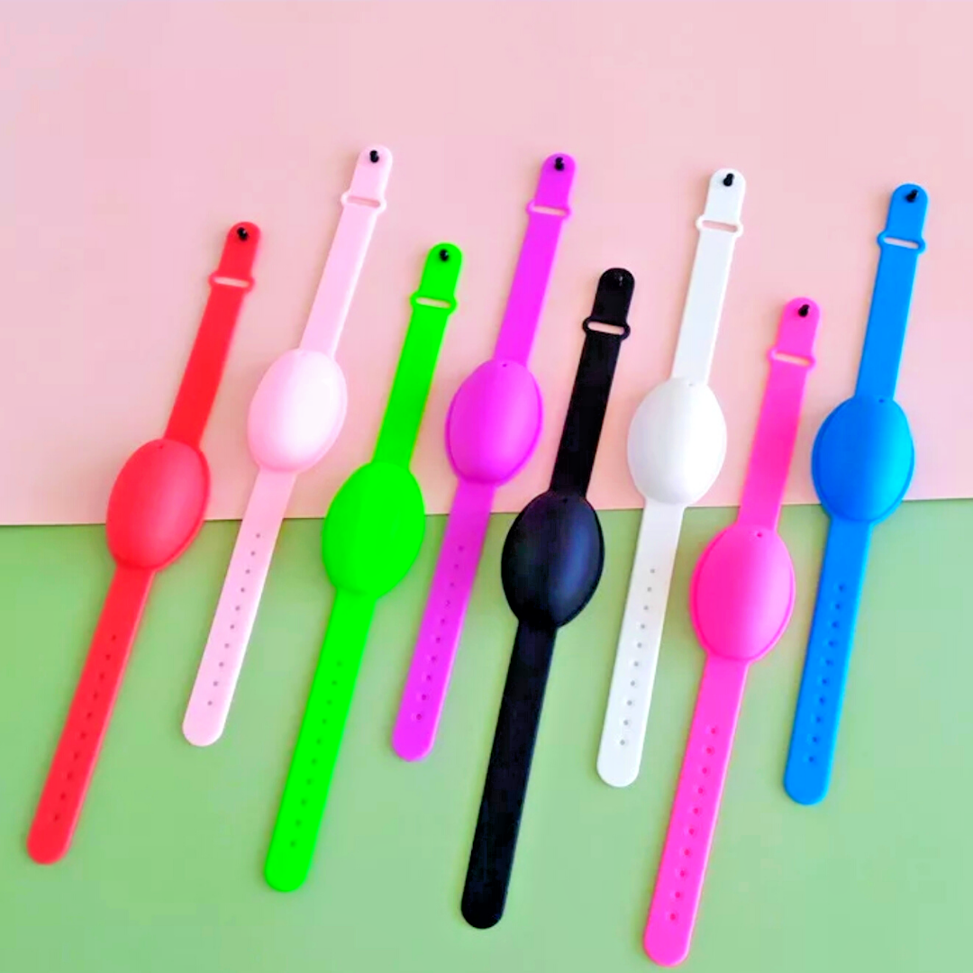 Portable Silicone Soap Bracelet Wristband Hand Dispenser Band Squeeze Bottles X3
