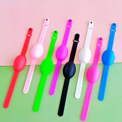 Portable Silicone Soap Bracelet Wristband Hand Dispenser Band Squeeze Bottles X3
