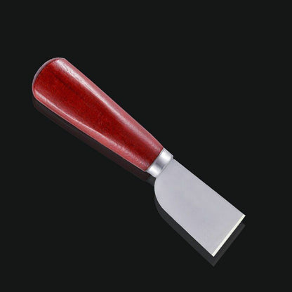 Professional Leather Cutting Knife Wooden Handle 16.5x3.5cm Skiving Leathercraft