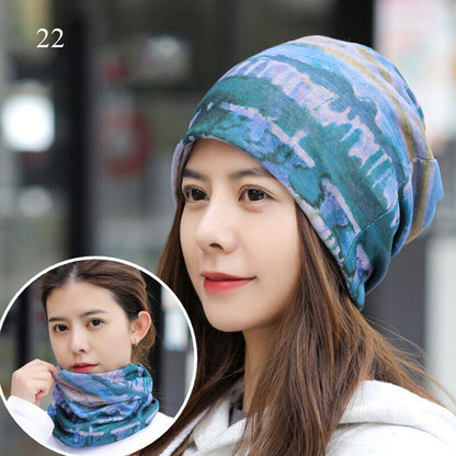 Women's Turban Cap Spring and Summer Outdoor Hat Breathable Pullover Cap Thin