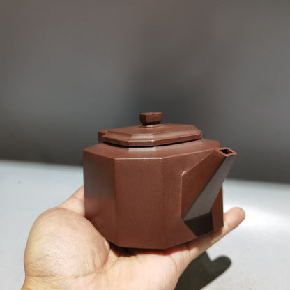 Chinese Yixing Zisha Clay Handmade Exquisite Teapot （八方壶 底款：施小马）