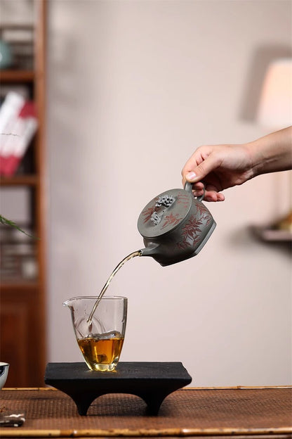 240cc chinese Yixing Handmade Zisha teapot Duan clay TaiHuShi Gongfu Tea Pot