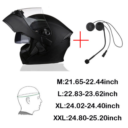 Motorcycle Helmet With Bluetooth Headset Modular Flip Up Motorbike Helmets DOT