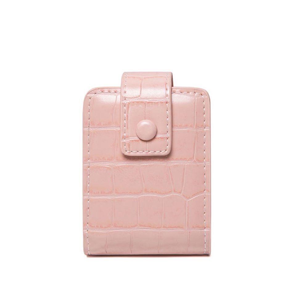 Lipstick Makeup Bag Mirror Travel Cosmetic Toiletry Organizer Pouch Storage Case