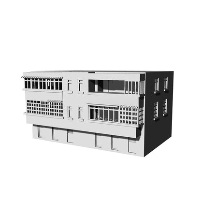 LYT160087A 1/160 N-Scale Train Model Scene Tube-Shaped Apartment Buildings