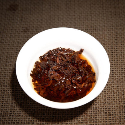 357g Yunnan Old Bu Lang Touchun 2017 Mellow Aroma Pu'er Tea Ripe Tea Cake