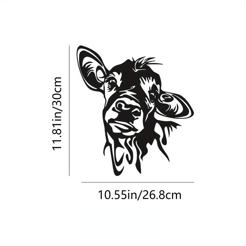 1 Pc，Metal Cow Wall Art Hanging Decorations, Black Cow Wall Decor Home Sign