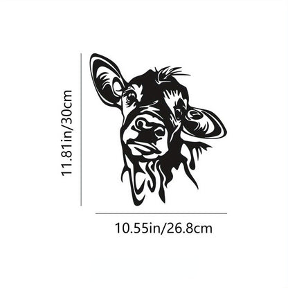 1 Pc，Metal Cow Wall Art Hanging Decorations, Black Cow Wall Decor Home Sign