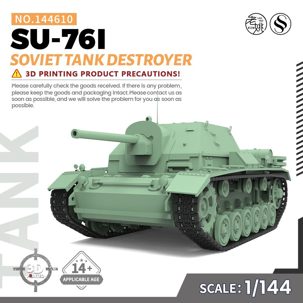 SSMODEL SS144610 1/144 Military Model Kit Soviet SU-76I Tank Destroyer WAR WoT