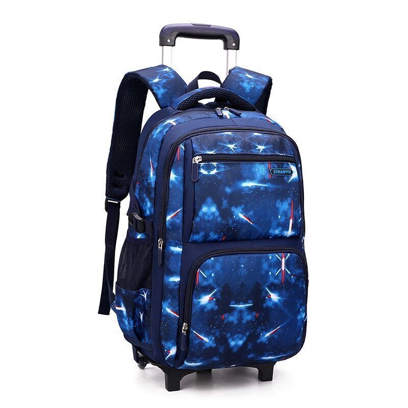 School Bag Wheels School Backpack Wheeled Bag Students Bags Boys Travel Luggage