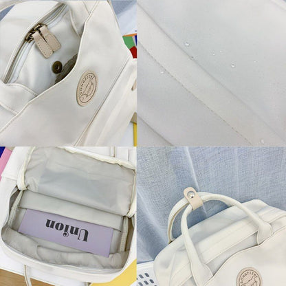 White Women Backpack Style Schoolbag Student Shoulder Bag Laptop Backpack Travel