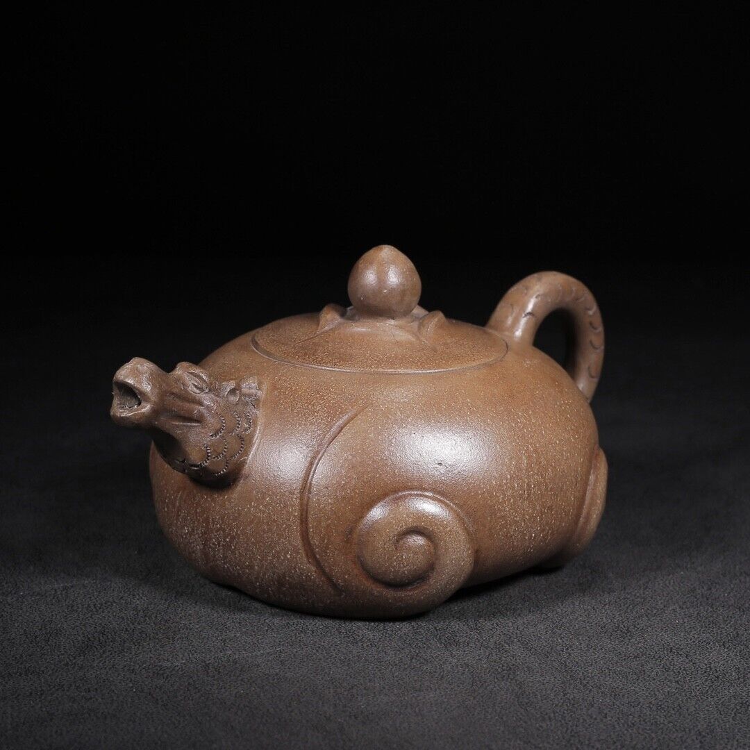 Chinese Yixing Zisha Clay Handmade Exquisite Teapot（龙头如意 底款：陈仲美）