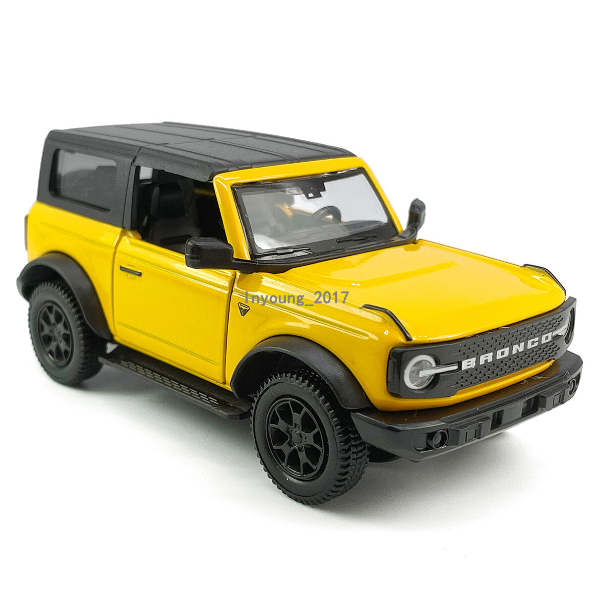 1/36 Ford Bronco Model Car Diecast Toy Cars Boys Toys for Kids Gifts Yellow