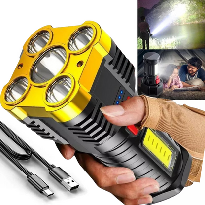 Linterna LED tactica Recargable Linternas Alta Potencia de Casa Batería Poderoso