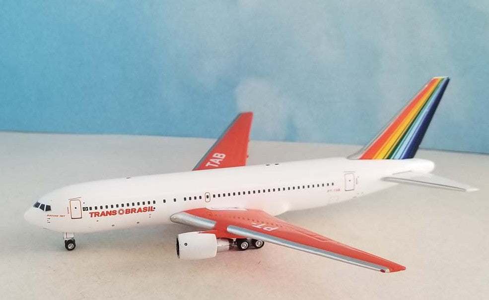 1:400 Aeroclassics Trans Brazil BOEING 767-200 Passenger Airplane Diecast Model