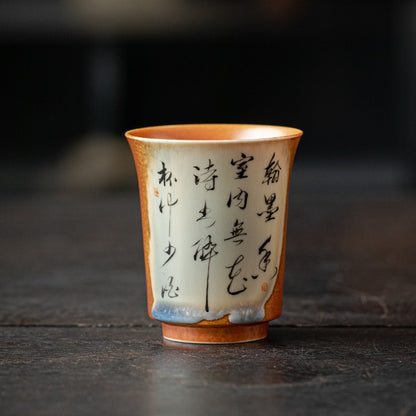 Handwriting Chai Kiln Master Cup Single Cup Tea Tasting Cup Tea Cup Ceramic